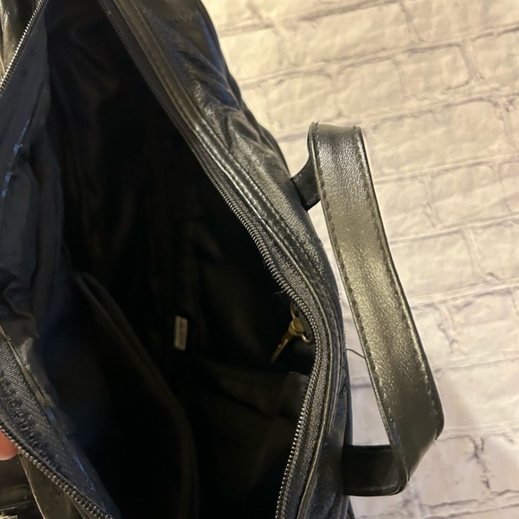 COMFORT CARRY-ALL CROSSBODY SLING BLACK PATCHWORK ERGO/ZIP UNISEX BAG - Picture 11 of 12